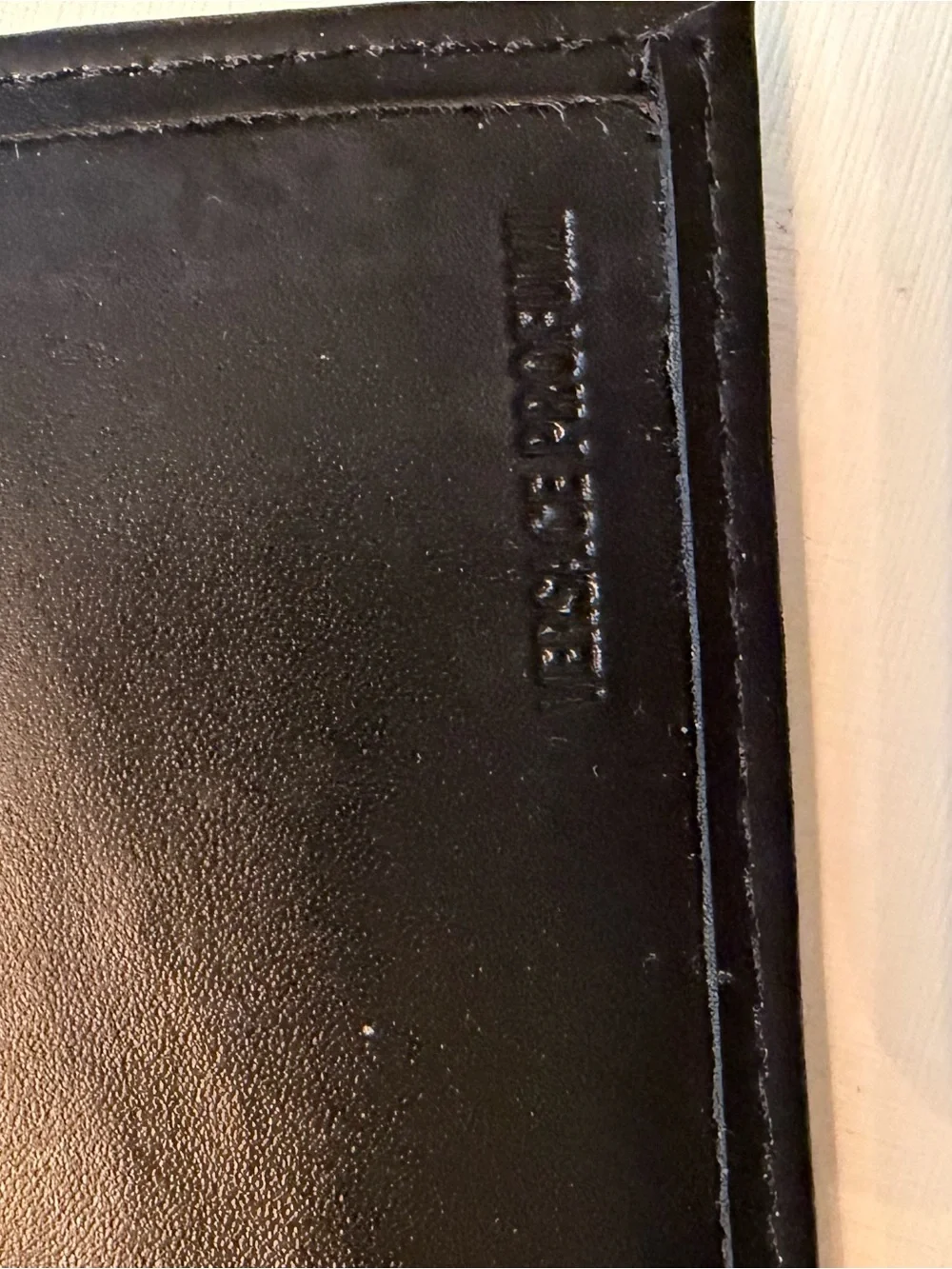 Versace Black Leather Card & Passport Holder with Embossed Medusa